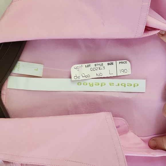 Debra deRoo Button Down Shirt with Tie In Front Size XL NWT $190 - Picture 2 of 3